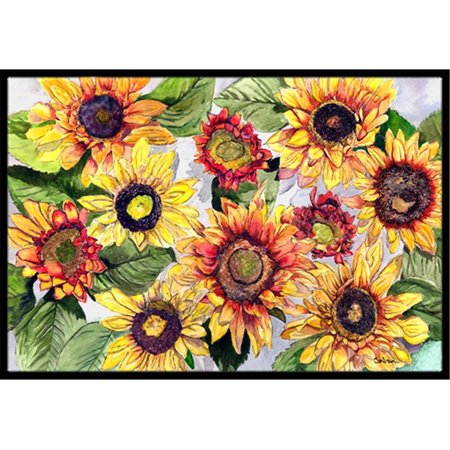 JENSENDISTRIBUTIONSERVICES 18 x 27 In. Sunflowers Indoor or Outdoor Mat MI2554173